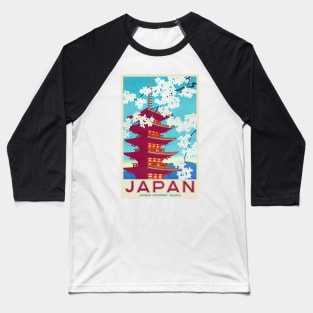 Japan Vintage Travel Poster 1930s Baseball T-Shirt